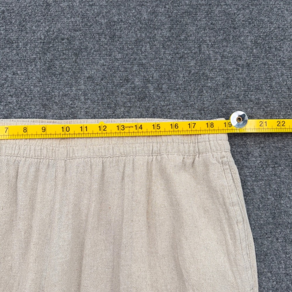 Old Navy Womens XL Beige Linen Blend High Rise Wide Leg Comfort Waist Pants - Picture 5 of 7
